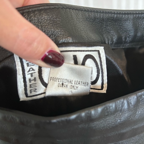 Vintage Clio Leather Pants Women’s Size 8 Black Straight Leg Side Zip Lined - Picture 5 of 6